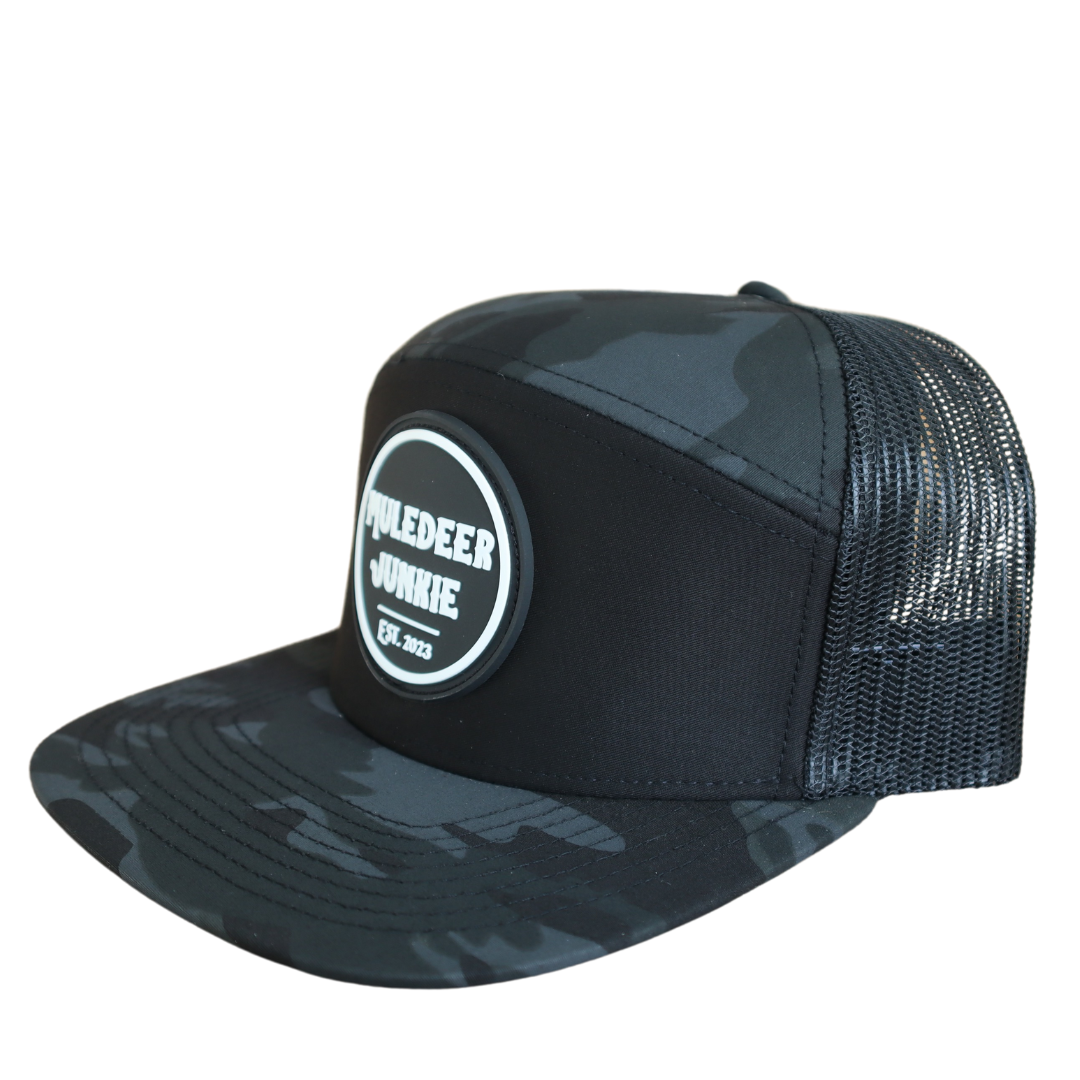 Black Multicam 5 Panel PVC Patch Hat